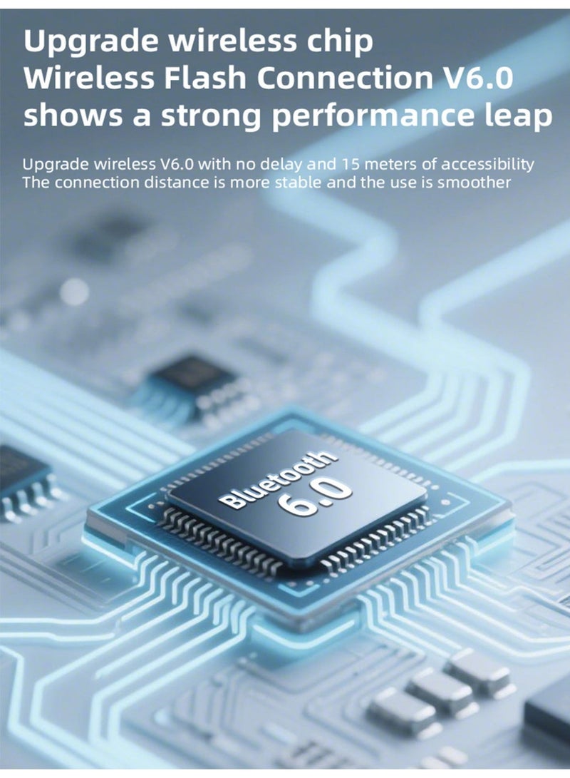 ZIPFORCE J80 True Open Ear  Clip Wireless Earbuds - Bluetooth 6.0,  Lightweight Comfort Clip Design OWS Earphones for Sports & Fitness，Silver - Image 3